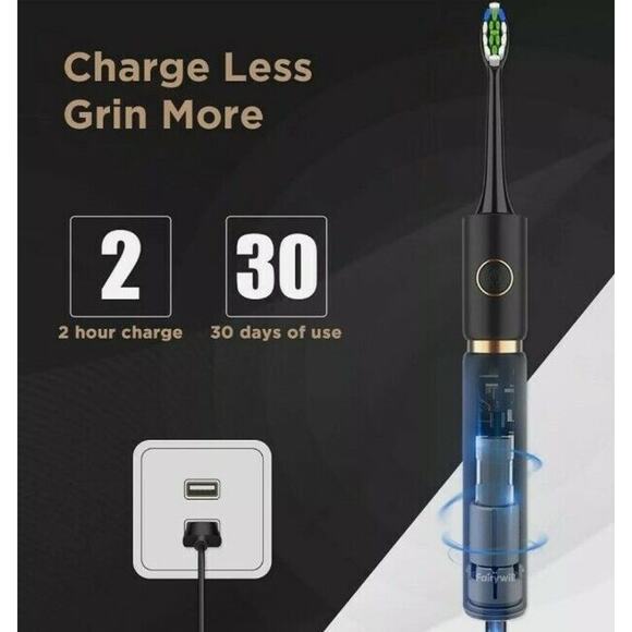 Fairywill P11 Electric Toothbrush Portable Toothbrush Rechargeable & Travel Case - Picture 5 of 8